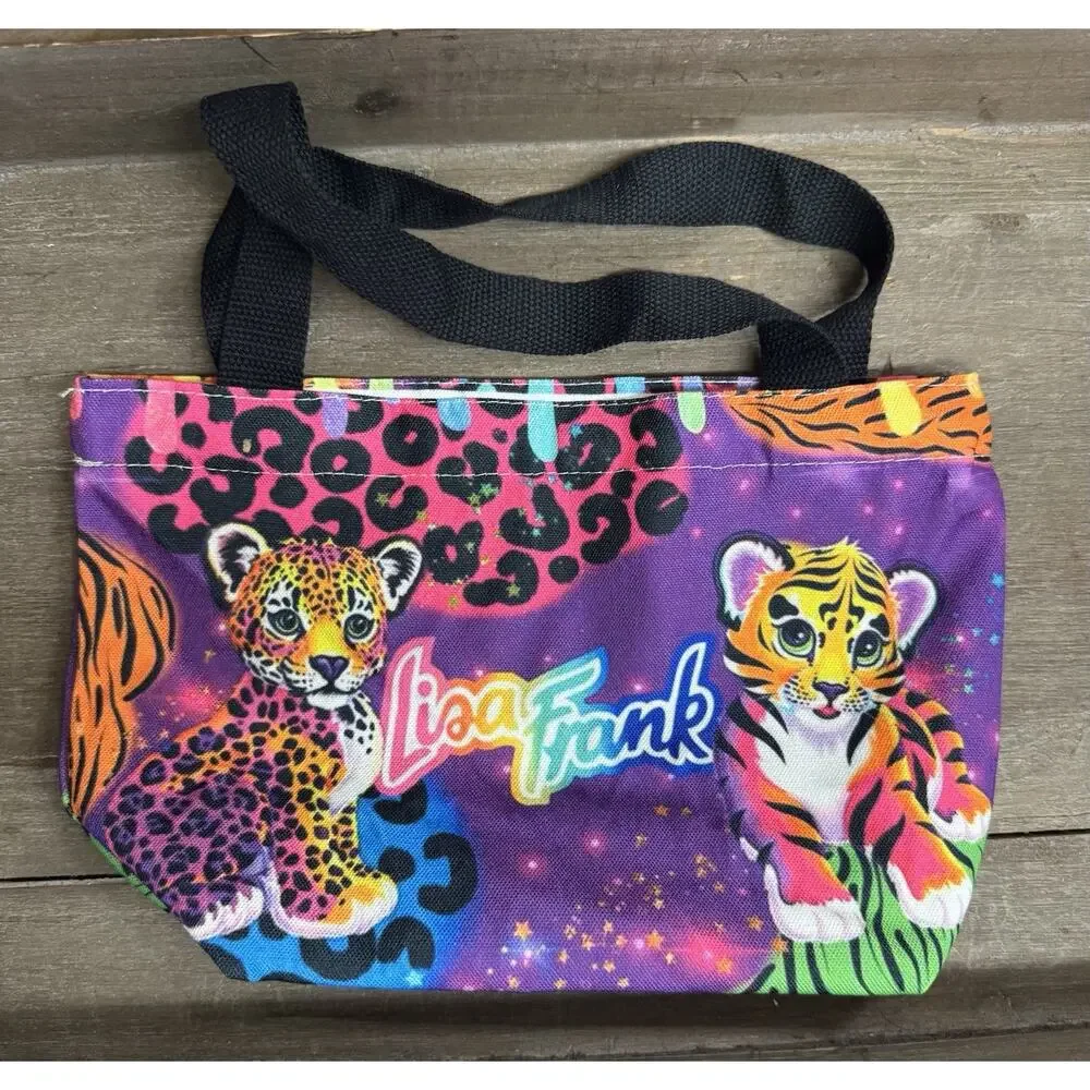 Lisa Frank A5 binder with matching printed paper and canvas tote bag Bundle